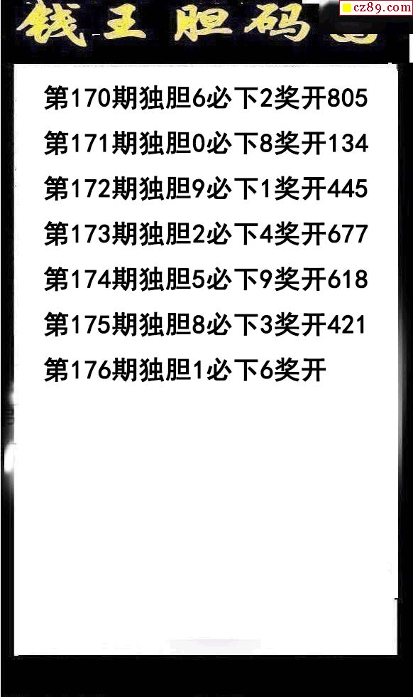 钱王胆码