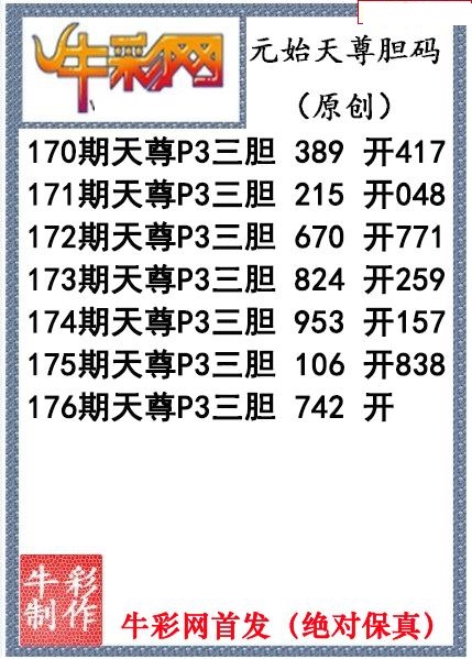 元始天尊胆码图