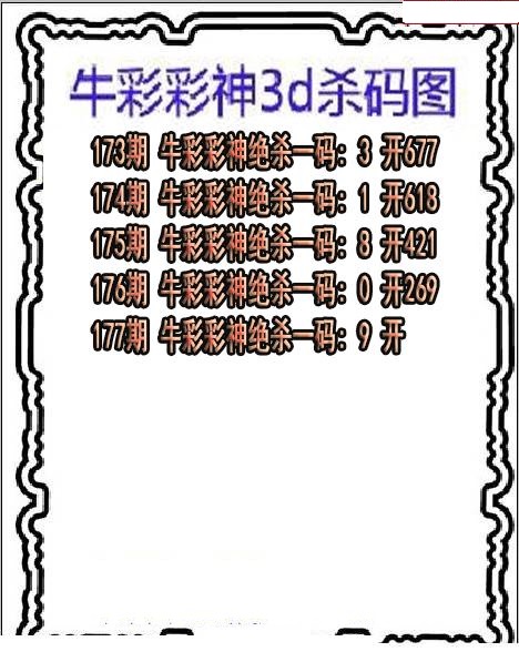 牛彩彩神杀码
