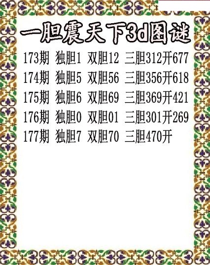 一胆震天下独胆
