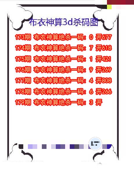 布衣神算杀码
