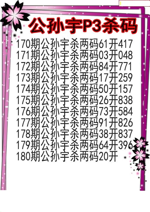 公孙宇杀码图
