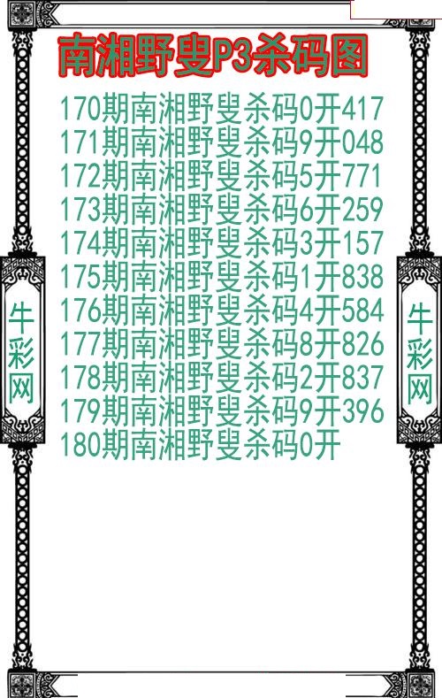 南湘野叟杀码图