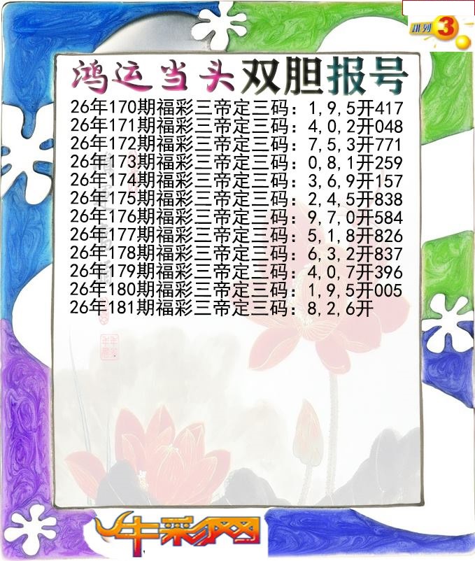 鸿运当头双胆报号