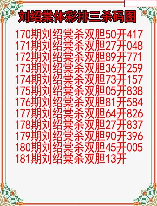 刘绍棠杀码图
