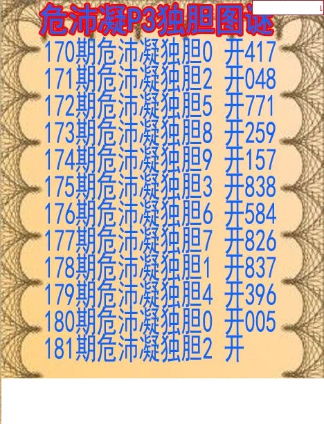危沛凝独胆