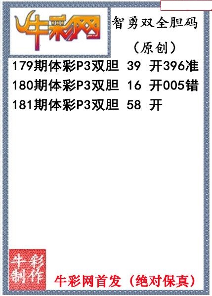 智勇双全双胆图迷