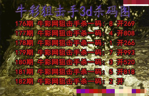 牛彩狙击手杀码