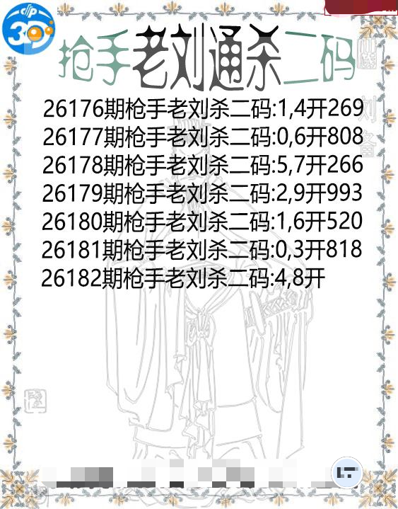 抢手老刘通杀二码