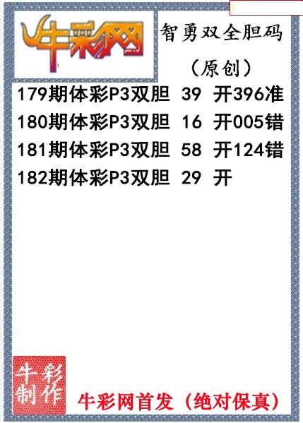 智勇双全双胆图迷