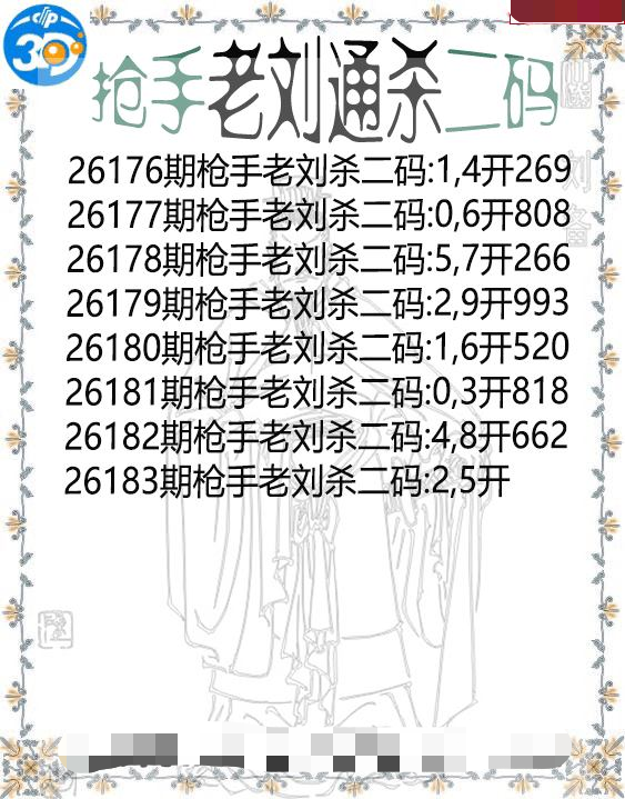 抢手老刘通杀二码