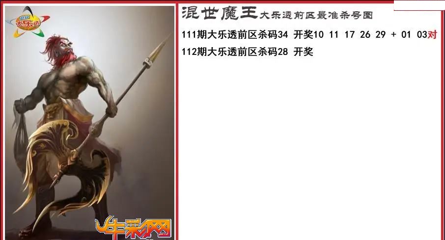程咬金前区精准杀号图