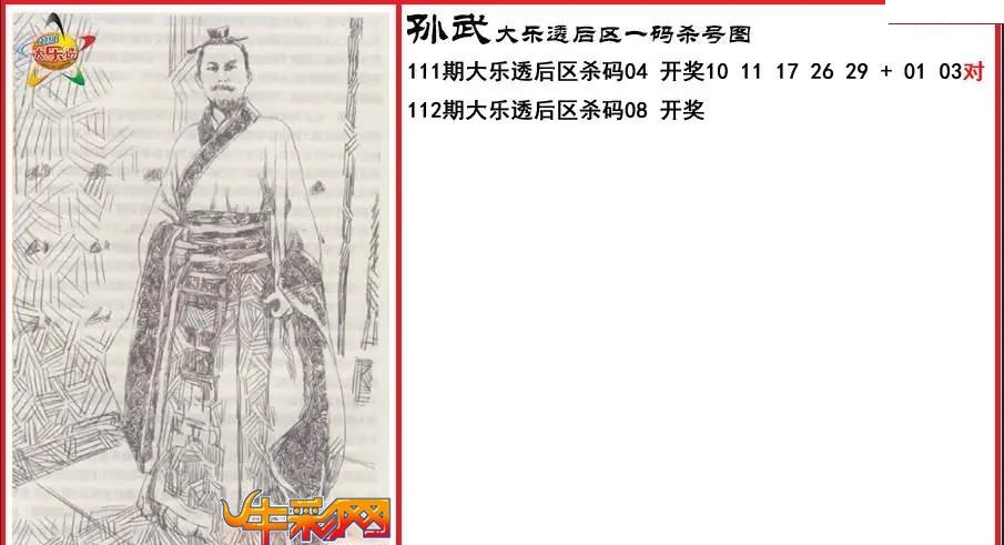 孙武后区一码杀号图