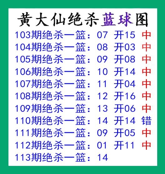 黄大仙杀蓝球