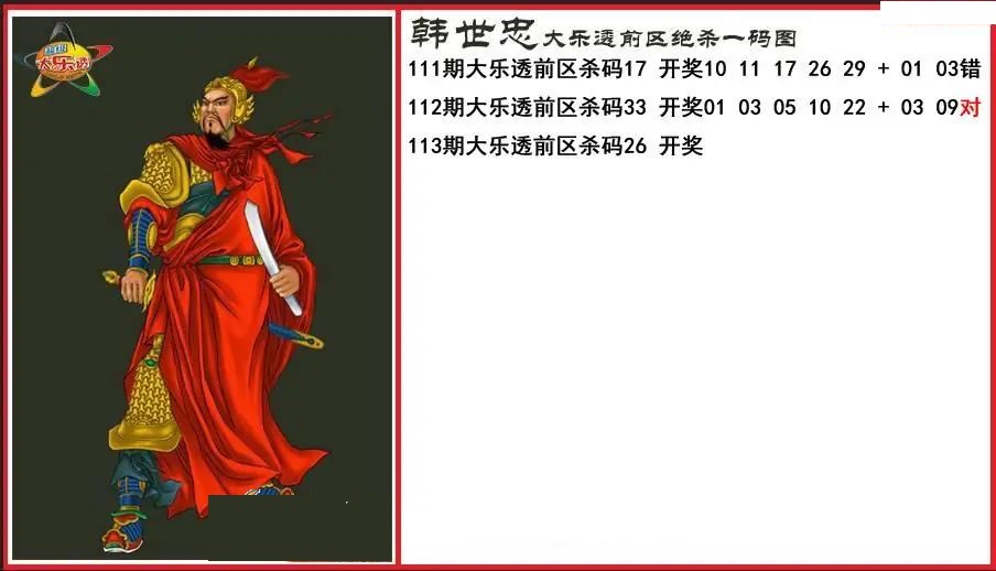 韩世忠前区绝杀一码图
