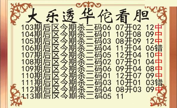 华佗看胆后区杀二码图