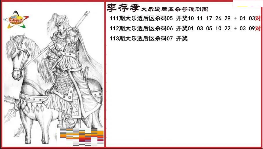 李存孝后区杀号推测图