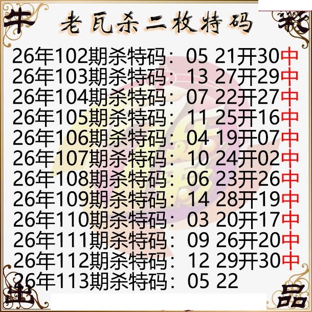 老瓦杀特码图