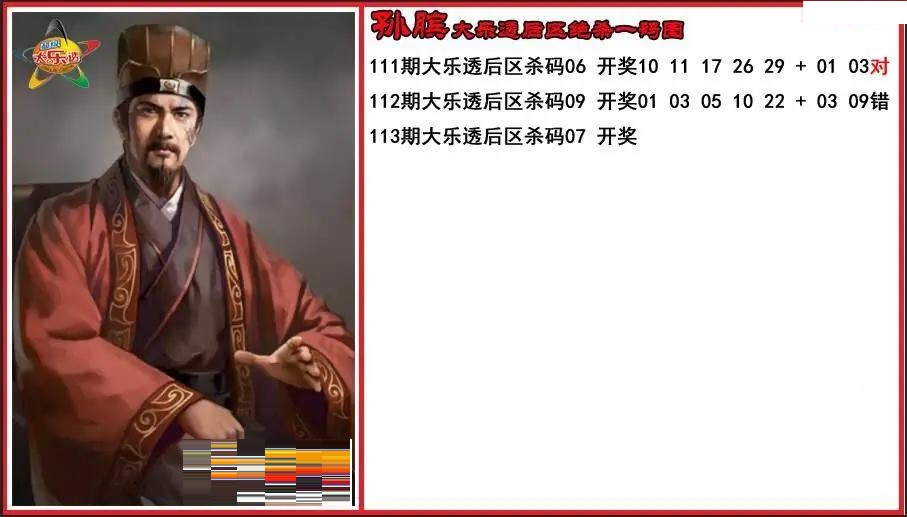 孙膑后区绝杀一码图