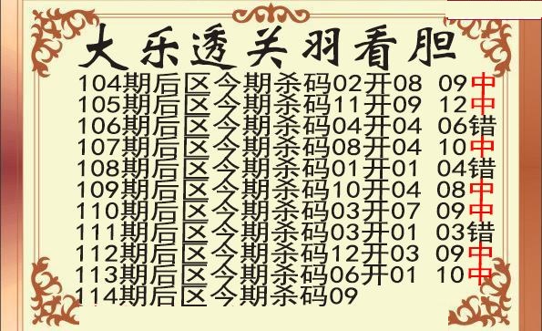 关羽后区杀号