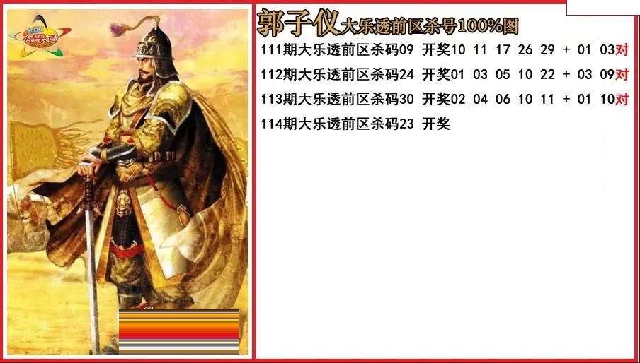 郭子仪前区杀号图