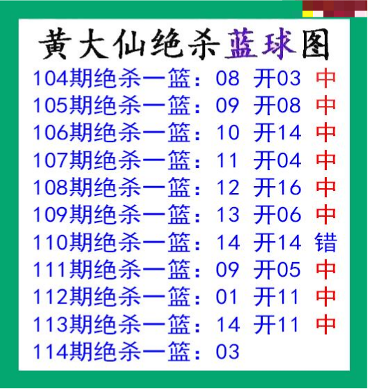 黄大仙杀蓝球