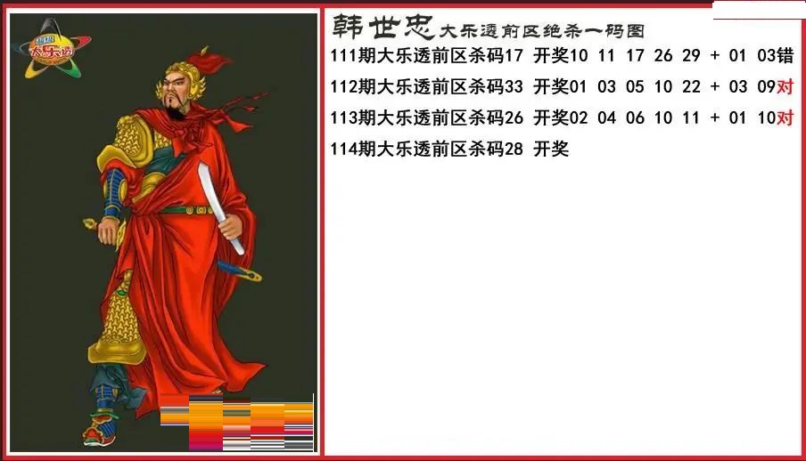 韩世忠前区绝杀一码图