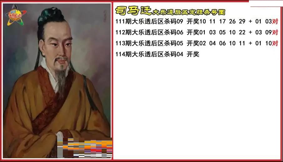 司马迁后区定胆杀号图