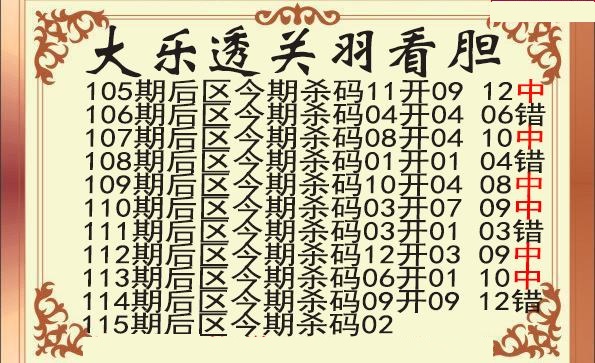关羽后区杀号