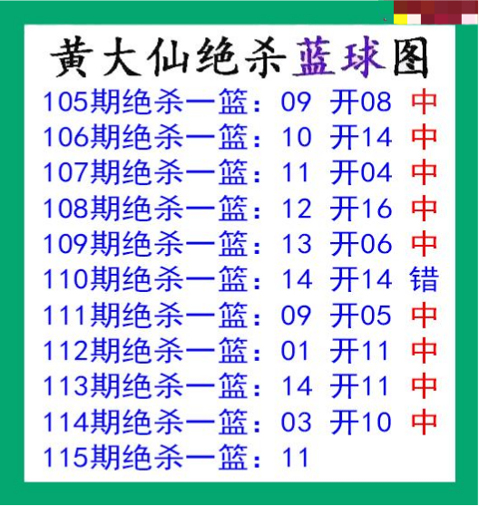 黄大仙杀蓝球