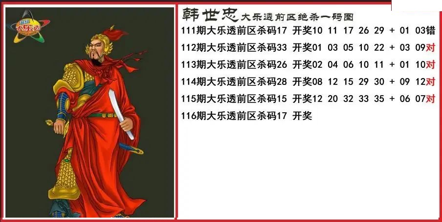 韩世忠前区绝杀一码图