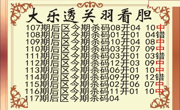 关羽后区杀号