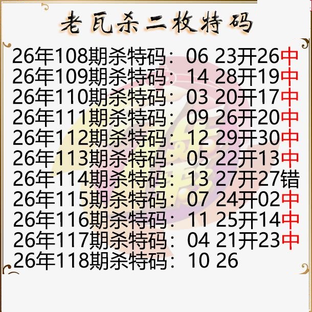 老瓦杀特码