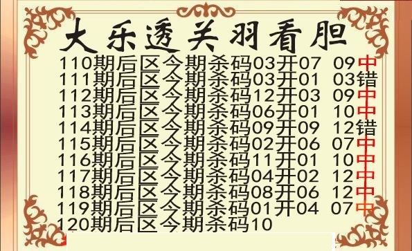 关羽后区杀号