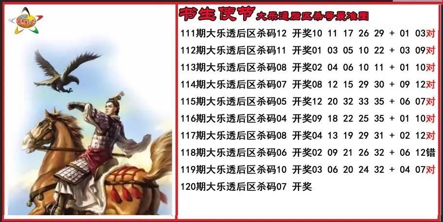 书生使节后区杀号更准图