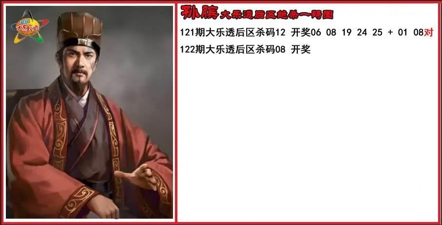孙膑后区绝杀一码图