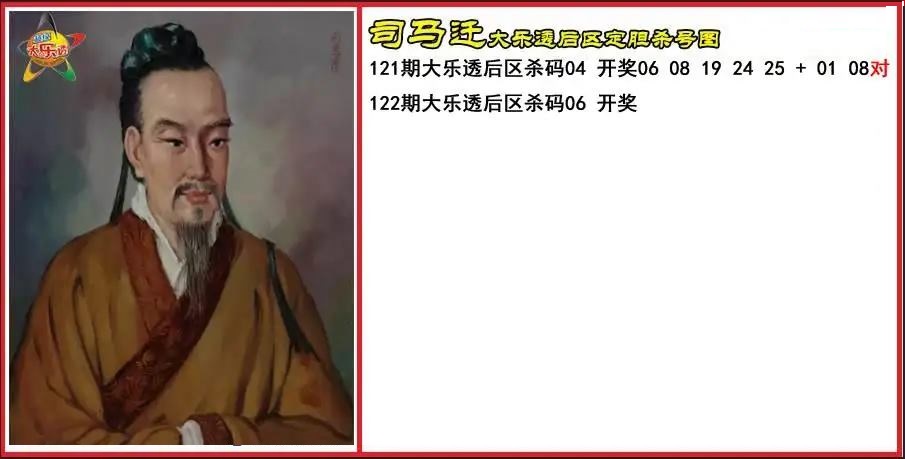 司马迁后区定胆杀号图