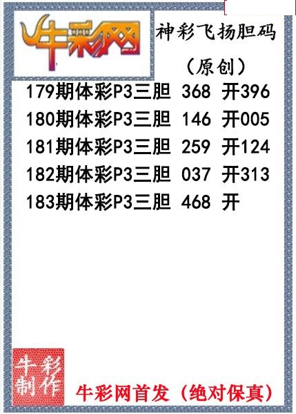 神彩飞扬三胆