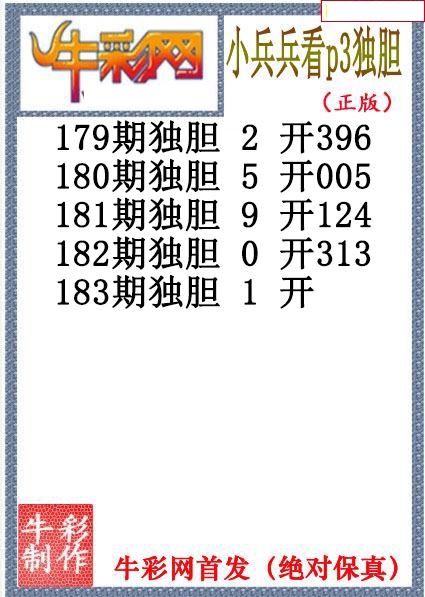 小兵兵独胆