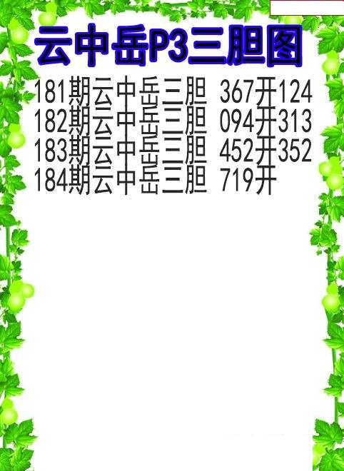 云中岳三胆图