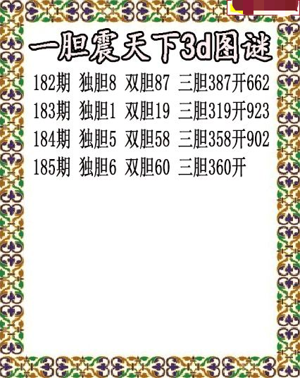 一胆震天下独胆