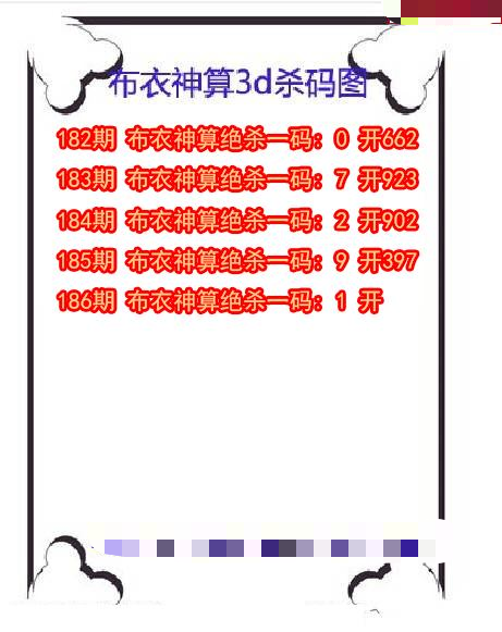 布衣神算杀码