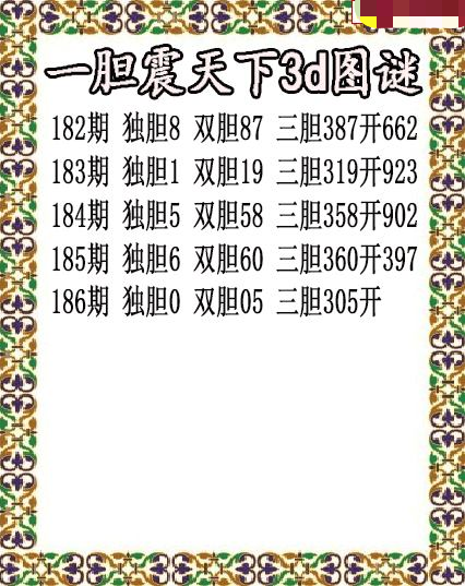 一胆震天下独胆