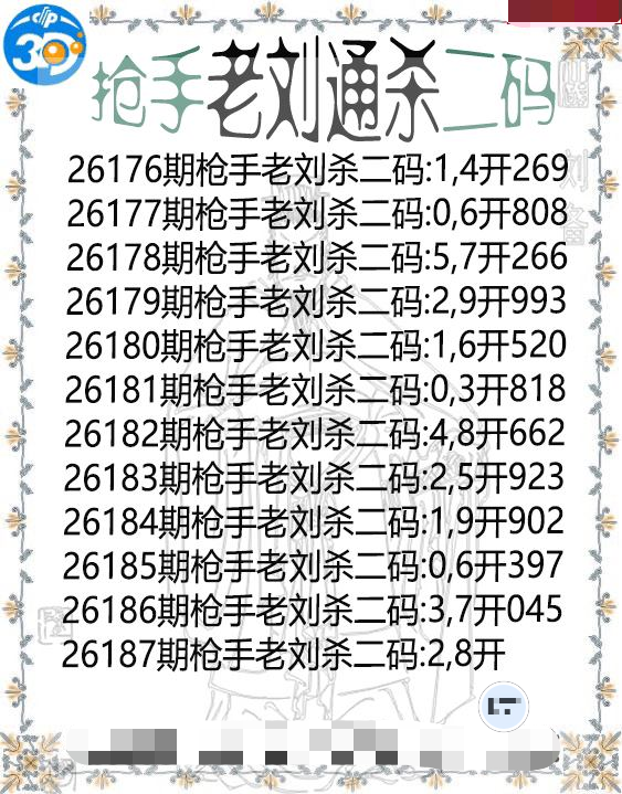 抢手老刘通杀二码