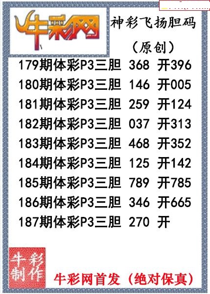 神彩飞扬三胆