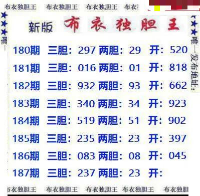 新版布衣独胆王