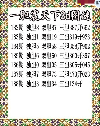 一胆震天下独胆