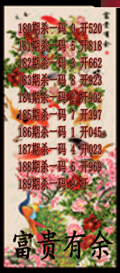 富贵有余杀码