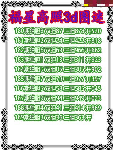 福星高照三胆