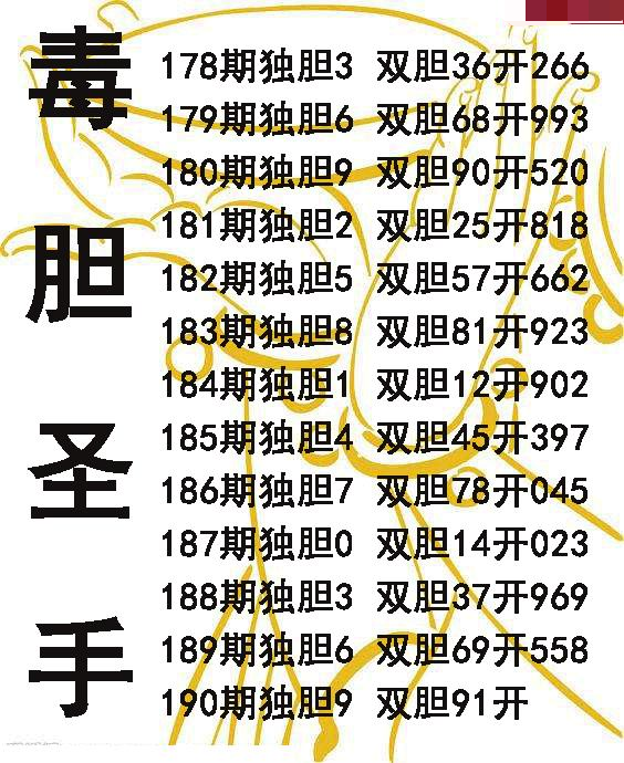 毒胆圣手